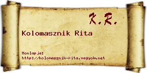 Kolomasznik Rita névjegykártya